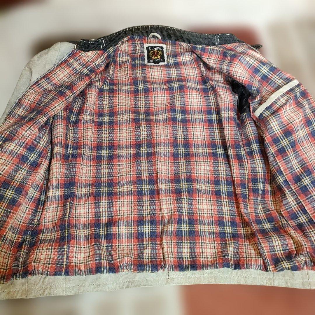 現行タグモデル ダメージ加工 Schott 立襟 シングルライダース 上野商会