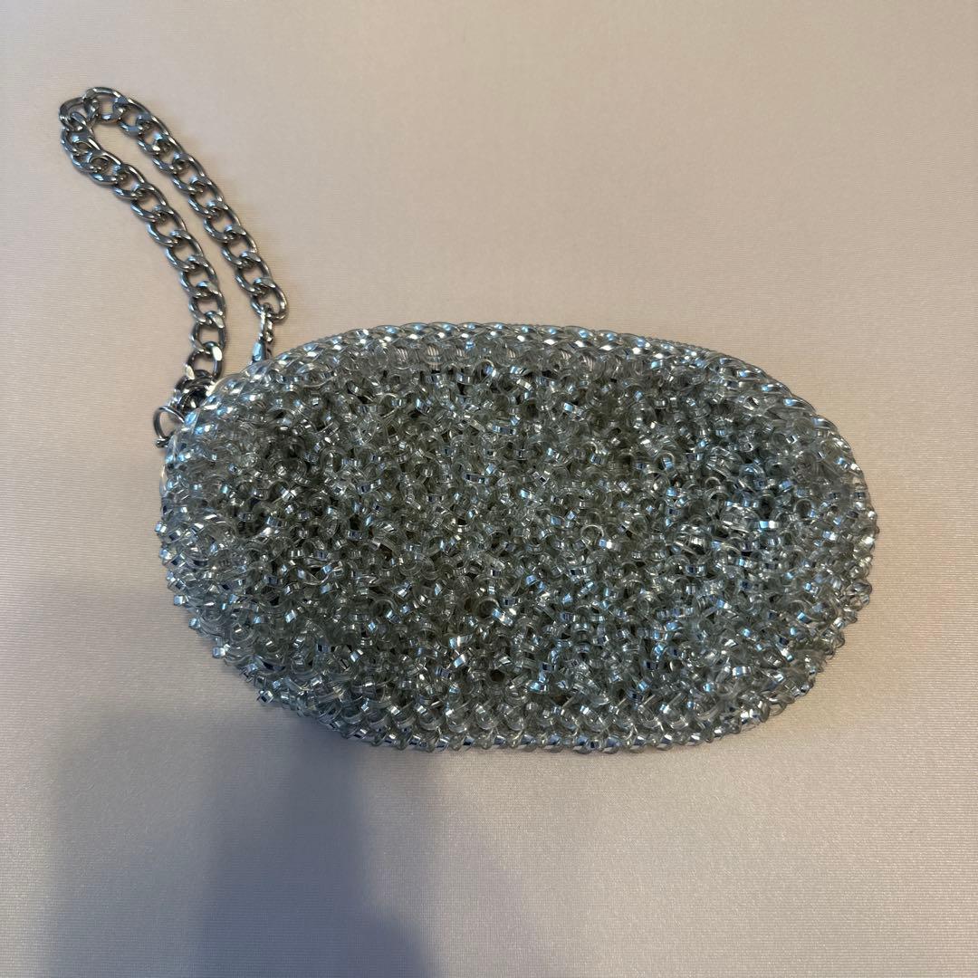 ANTEPRIMA シルバー ポーチ　ショルダーバッグ　ストラップ付き　結婚式