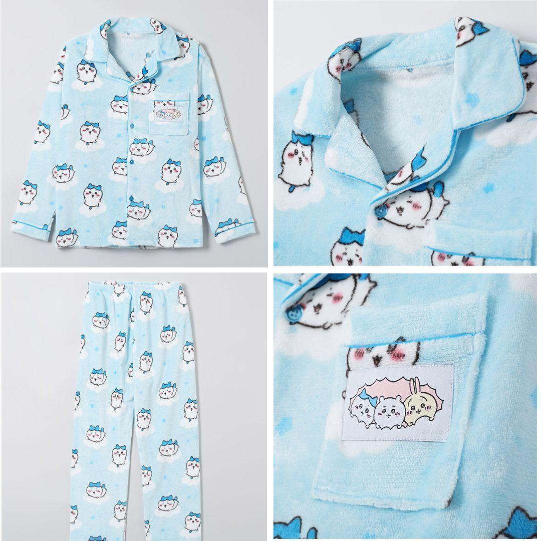 日本未発売】韓国SPAOちいかわ☆もこもこパジャマ L ハチワレ ナガノ