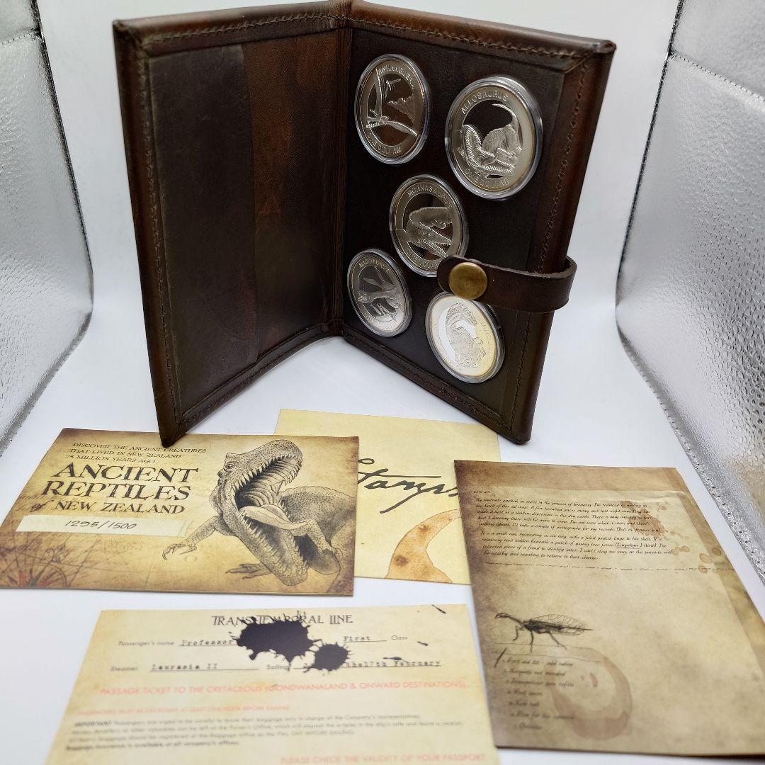 ニュージーランド 古代爬虫類 セット 2010年 銀貨 da1601 ニュージーランド 古代爬虫類 セット 2010年 銀貨 da1601