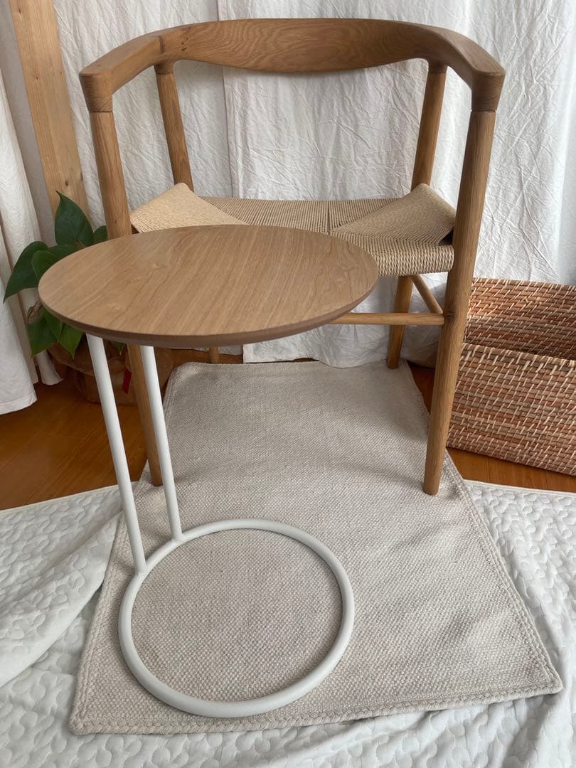 『しー』京都　引き取り限定　無印良品オーク材ペーパーコードアームチェア二脚