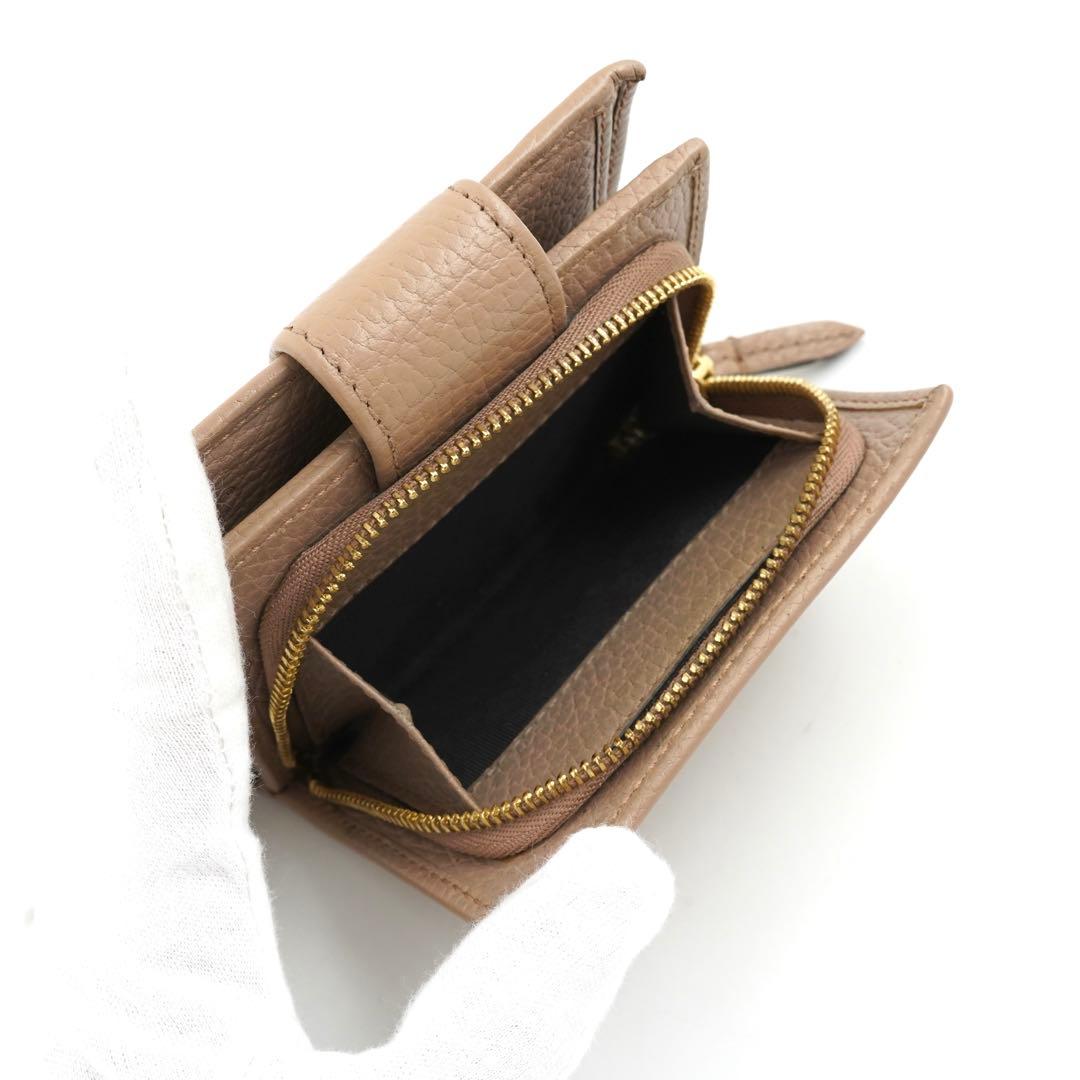 ✨未使用展示品✨　GUCCI ミニ財布　マーモント　二つ折り　エンボスロゴ　GG