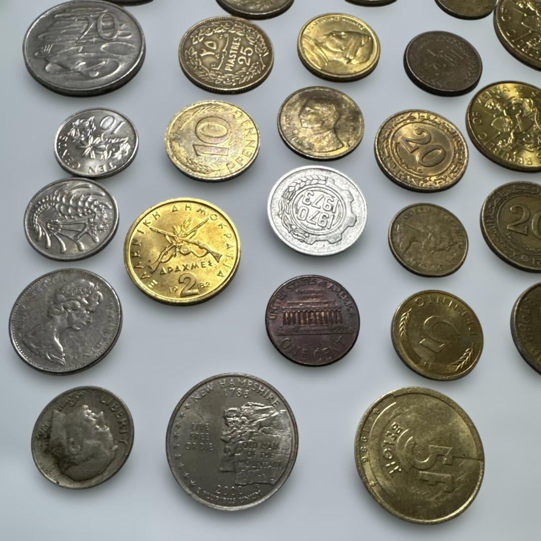 多国籍旧貨幣コレクション 外国コイン 硬貨 貨幣 古銭まとめ売り 66個