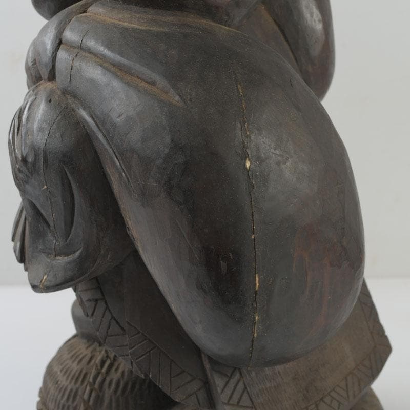 木彫 大黒天像 置物 縁起物 在銘 N 8646A