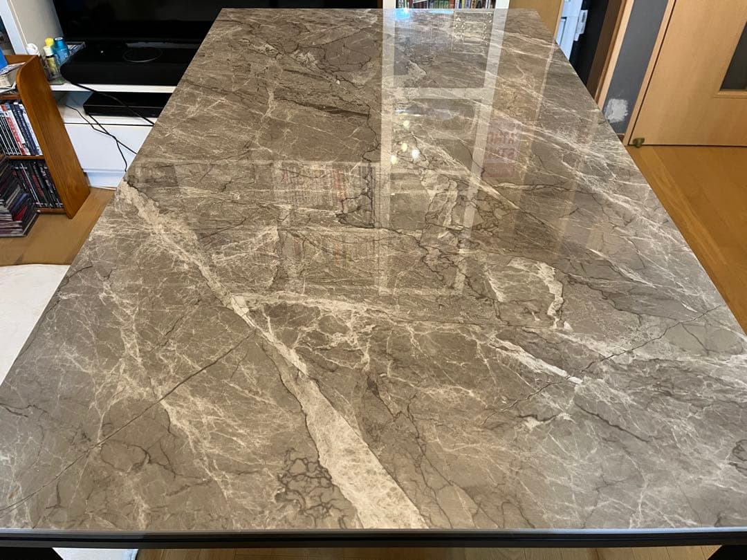 セラミックダイニングテーブル　ベージュ美品　ニトリ　分解発送