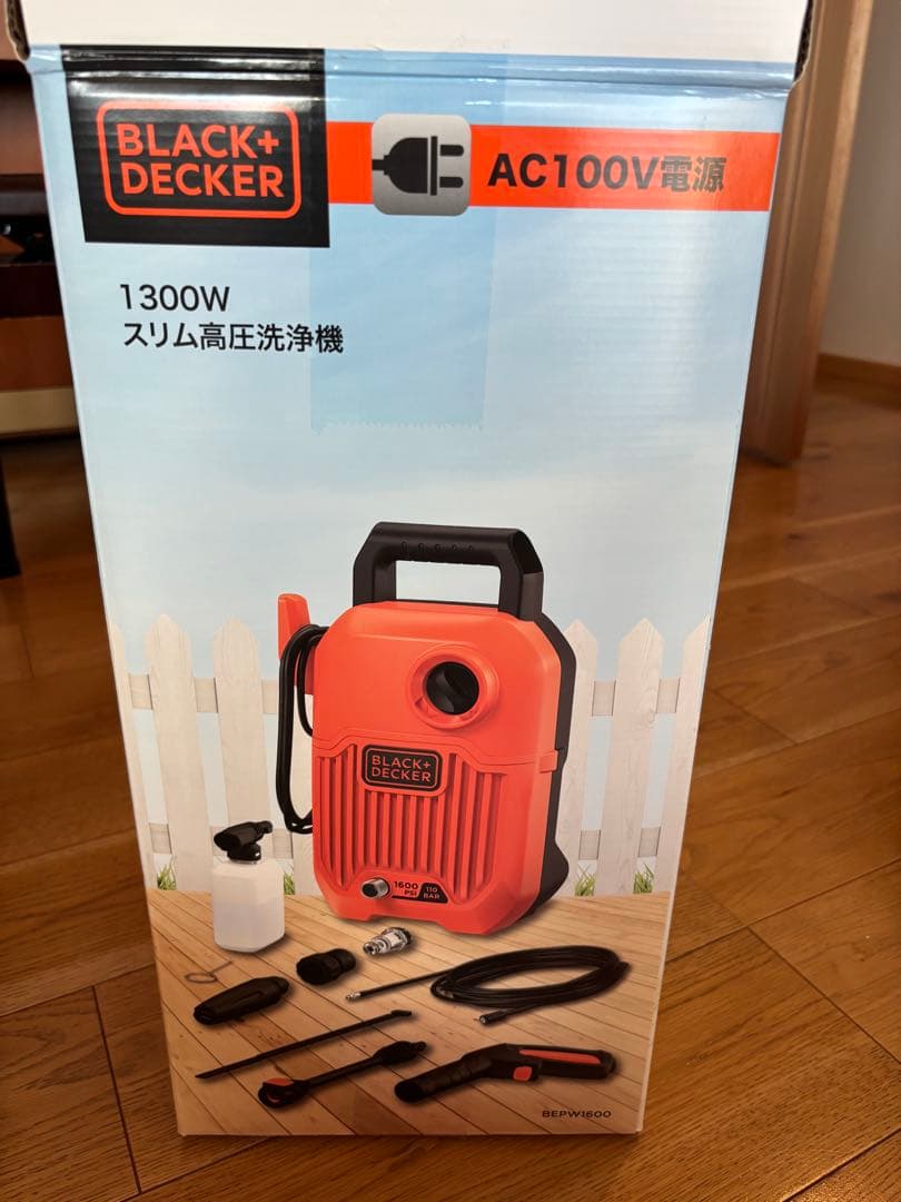 BLACK+DECKER 高圧洗浄機 1300W 生活家電