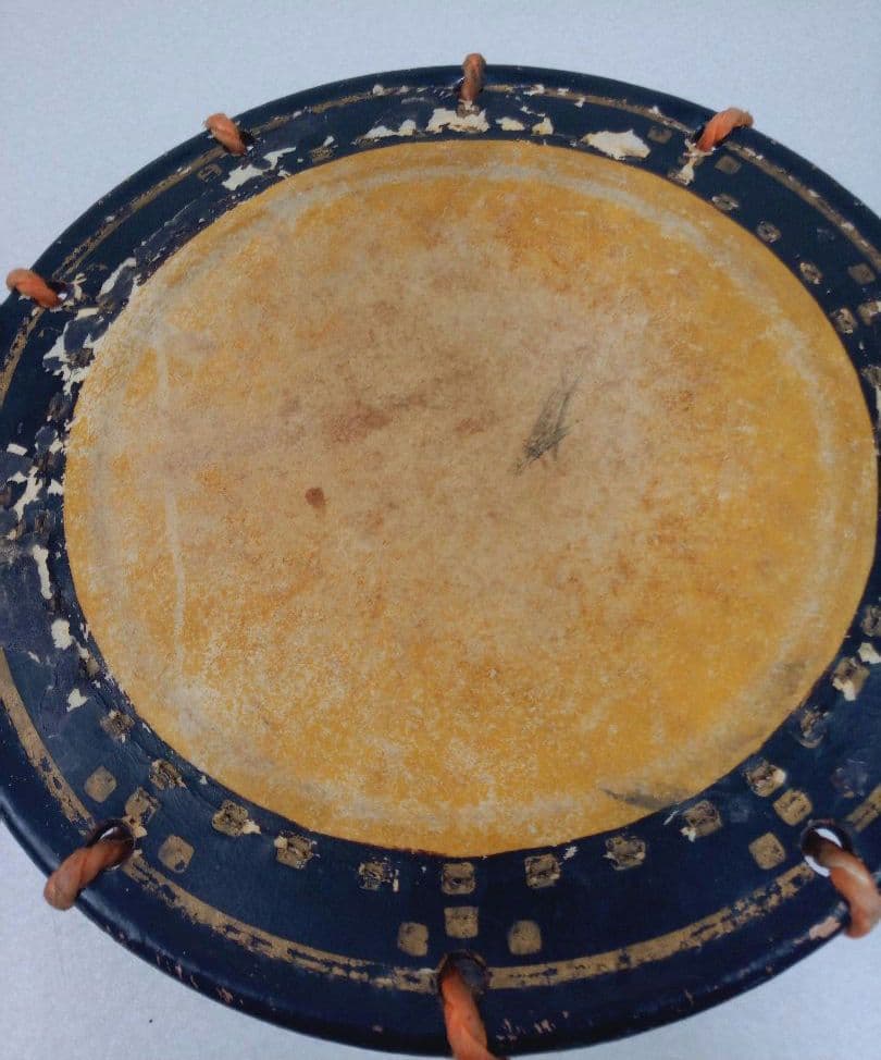 締め太鼓 直径35センチ厚み17センチ 和太鼓 お祭 黒漆塗り *AP11