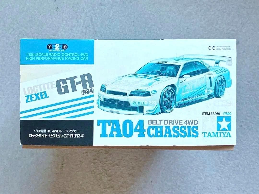 絶版 タミヤ 1/10 RC ロックタイト・ゼクセル GT-R R34 TA04