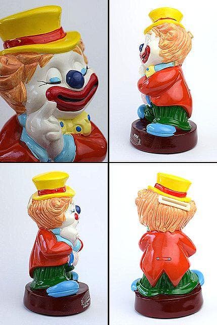 1980’s Del Monte デルモンテ ビンテージ 貯金箱 ピエロ 裏蓋付