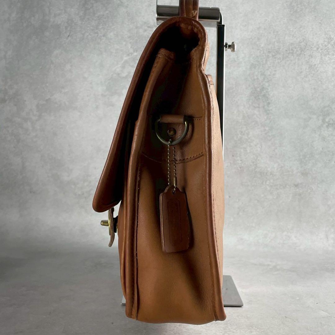 オールドコーチ　ビジネスバッグ　2way ターンロック　レザー　ブラウン