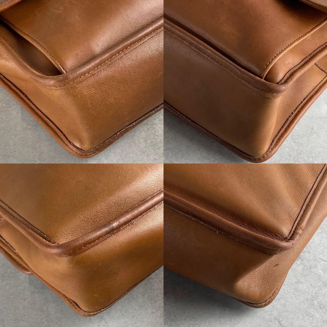 オールドコーチ　ビジネスバッグ　2way ターンロック　レザー　ブラウン