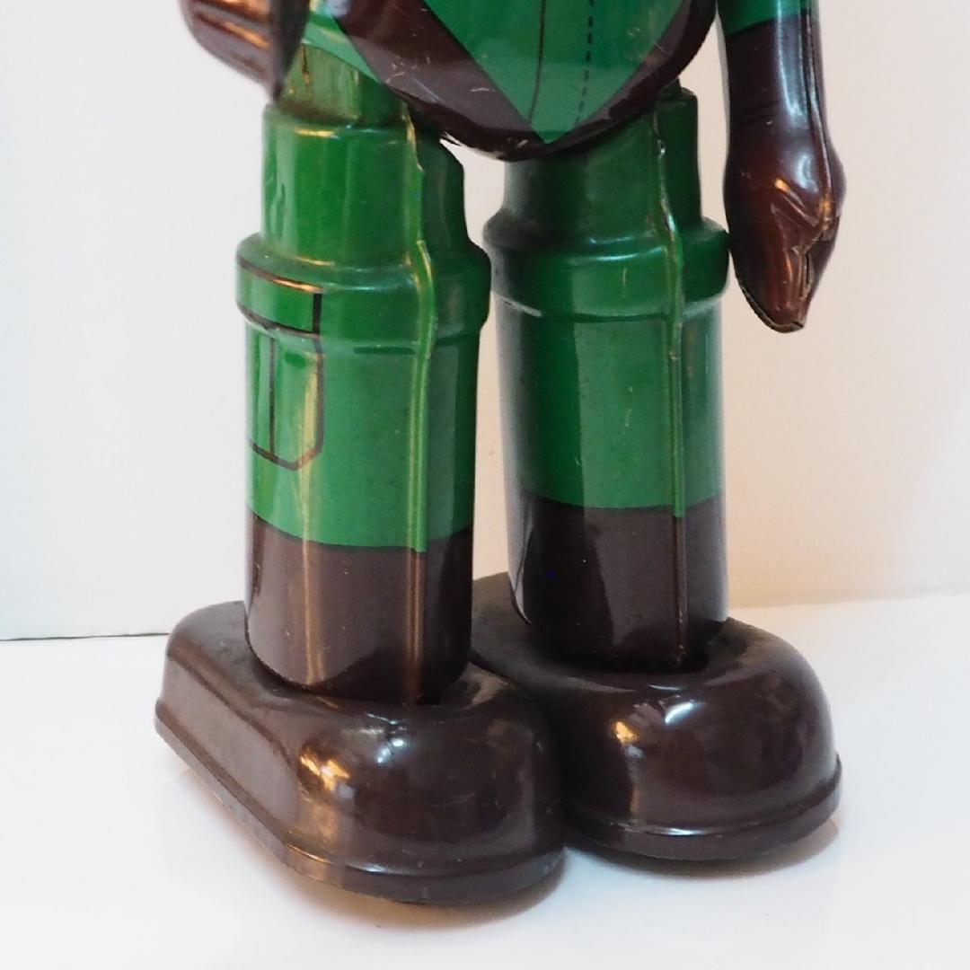 TOMO　ATD【0戦はやと】当時物ブリキ ゼンマイ歩行ロボット人形