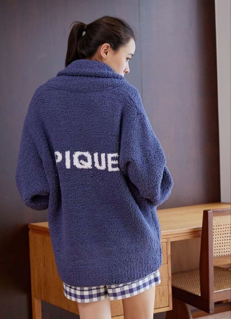 gelato pique　ジェラート ピケ　ロゴジャガードショールカーディガン