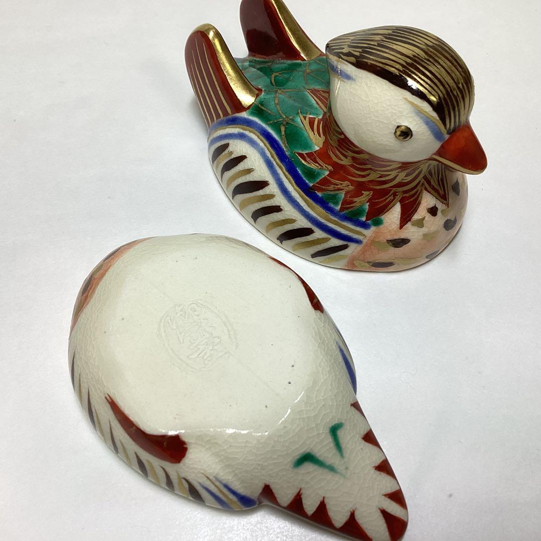 香合 色絵 おしどり 御室窯 木箱入 茶道具 古物品 - メルカリ