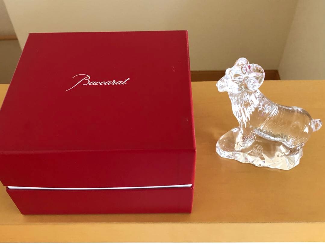 バカラ baccarat 干支 羊 ガラス 置物 ゾディアック 美品 - メルカリ