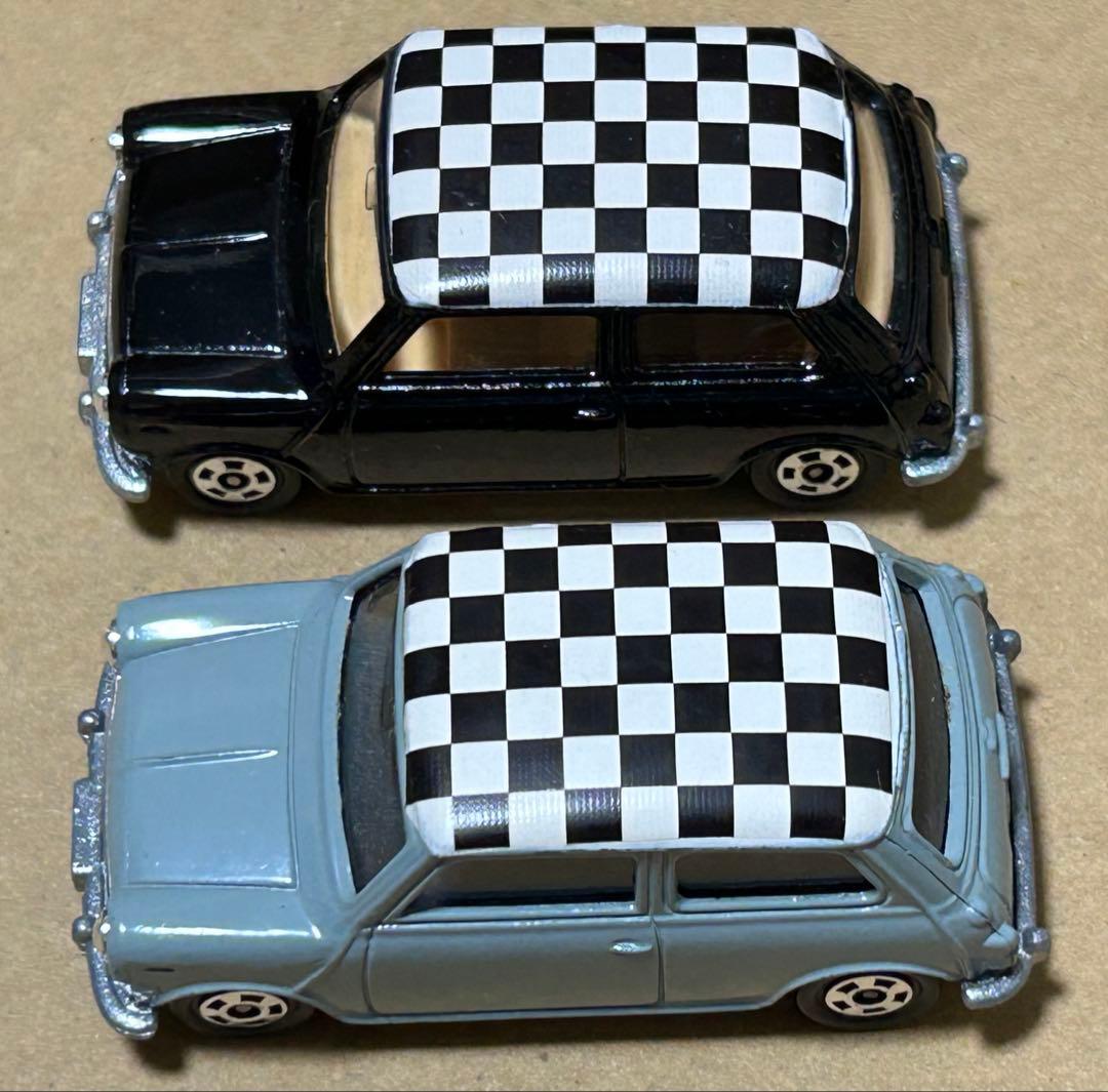 訳あり トミカ ミニクーパー チェックデザイン 2台セット