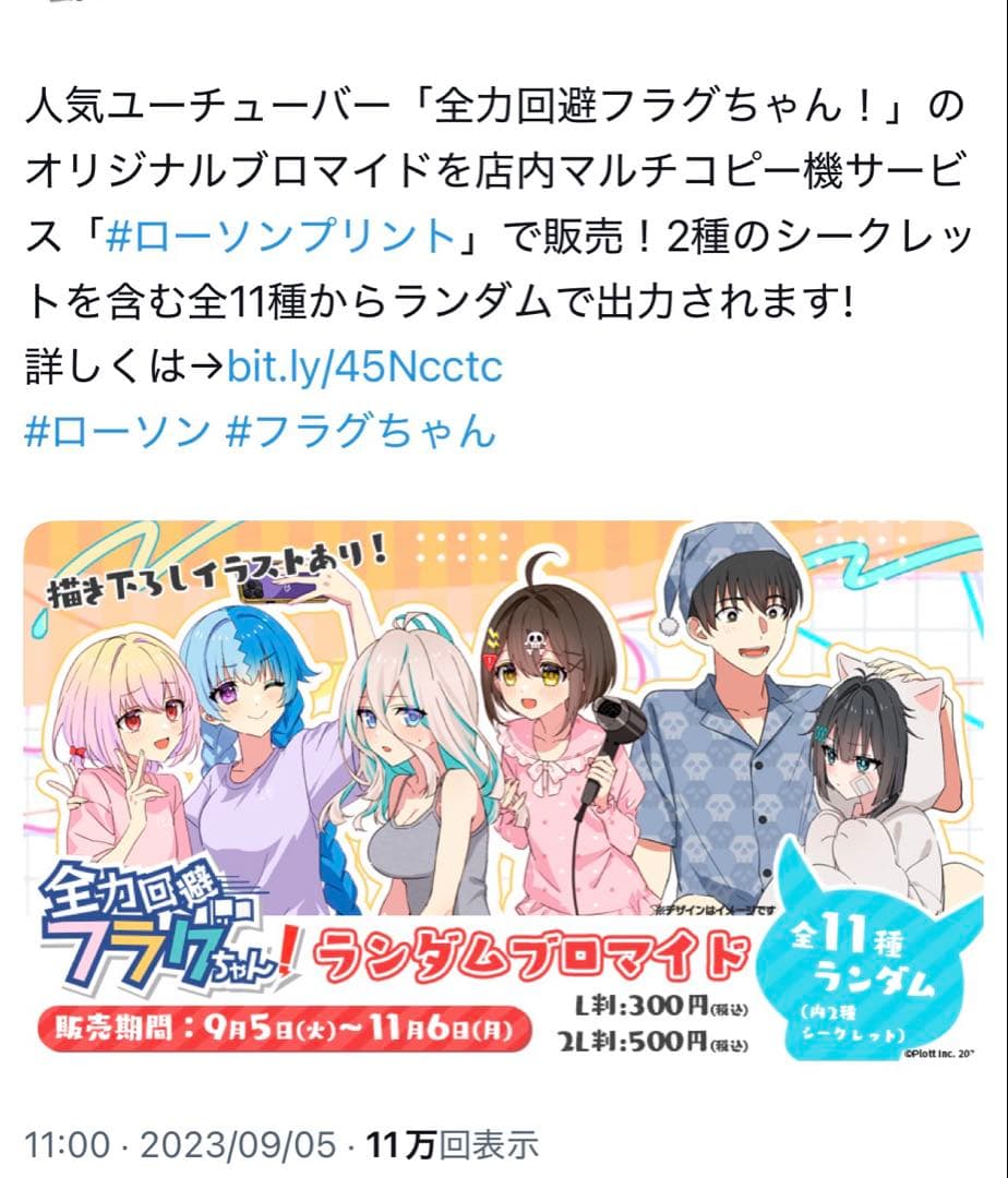 全力回避フラグちゃん！ブロマイド コンプリート　11枚セット