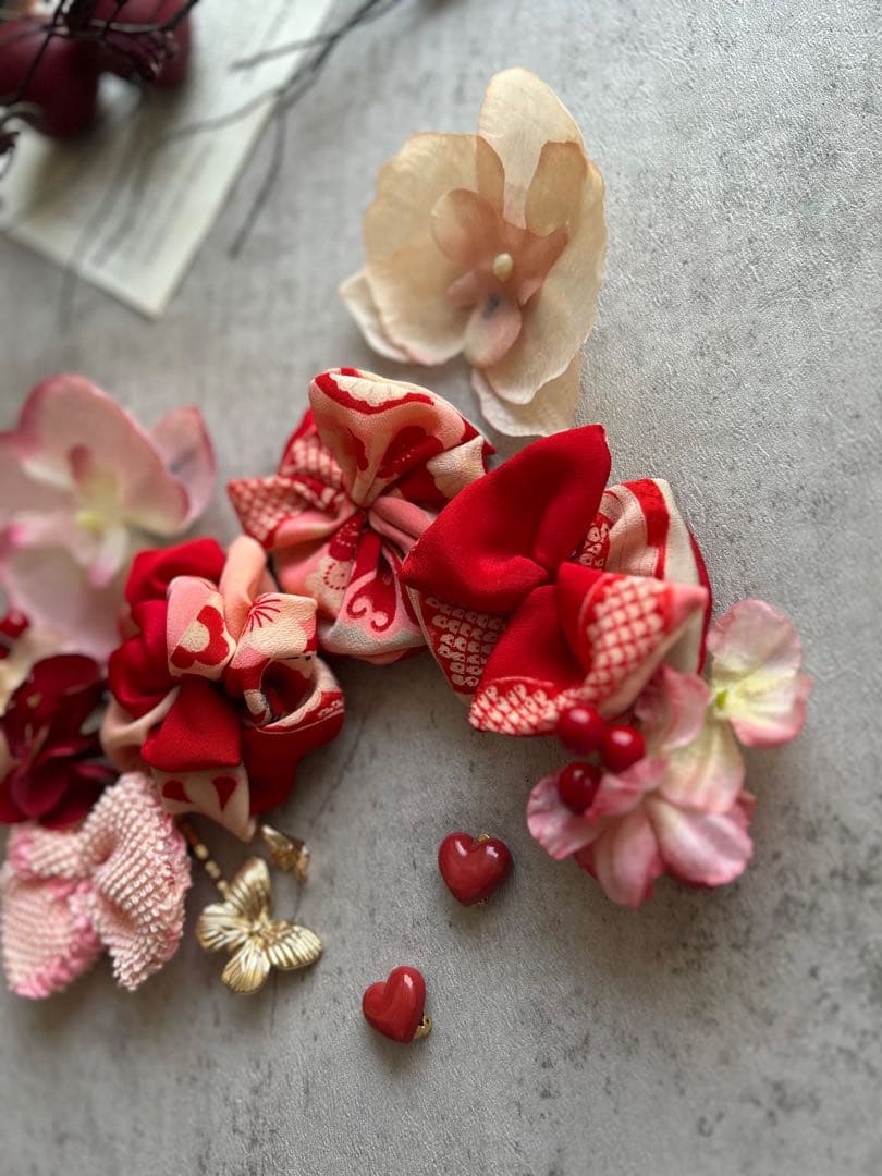 k*9様 七五三　七五三髪飾り　ヘッドドレス　着物髪飾り　リメイク髪飾り　054