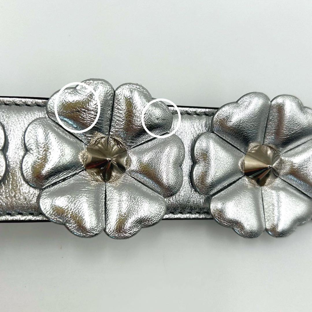 【美品】FENDI 　フェンディ　ショルダーストラップユー　シルバー