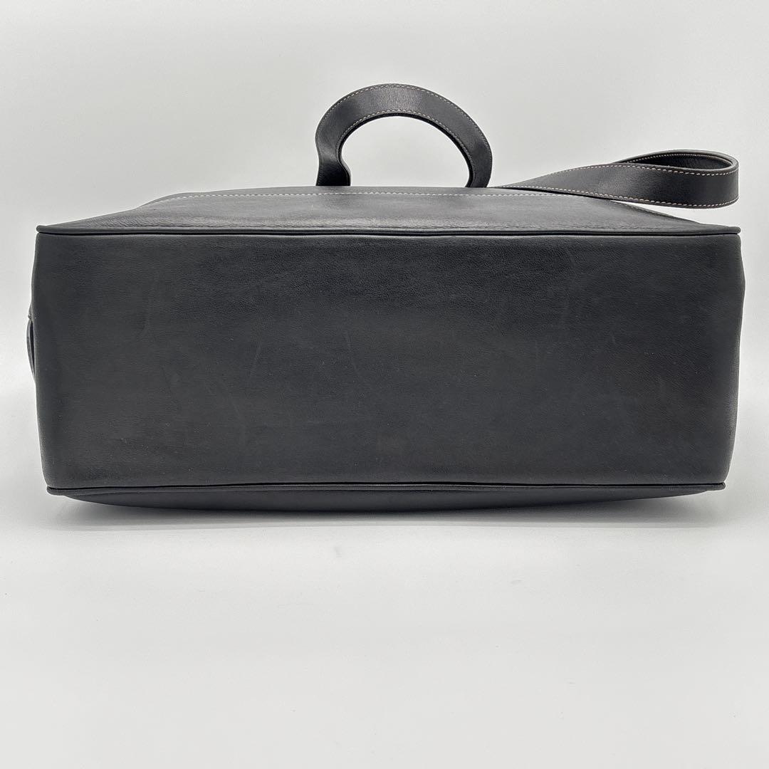 COACH レザー A4収納可能 肩掛け ビジネスバッグ トートバック ブラック