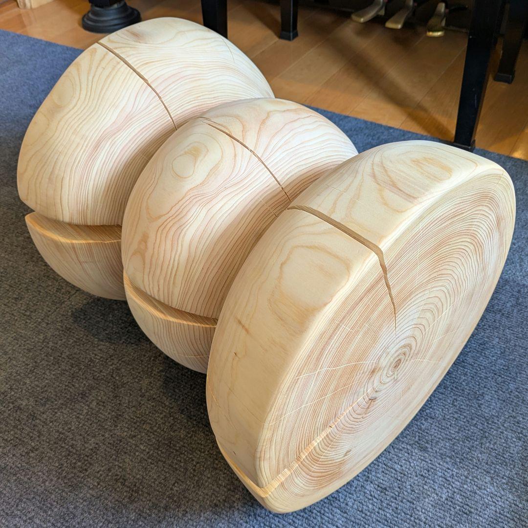 檜　切り株　丸太　椅子　スツール　 テーブル　高さ約41㎝