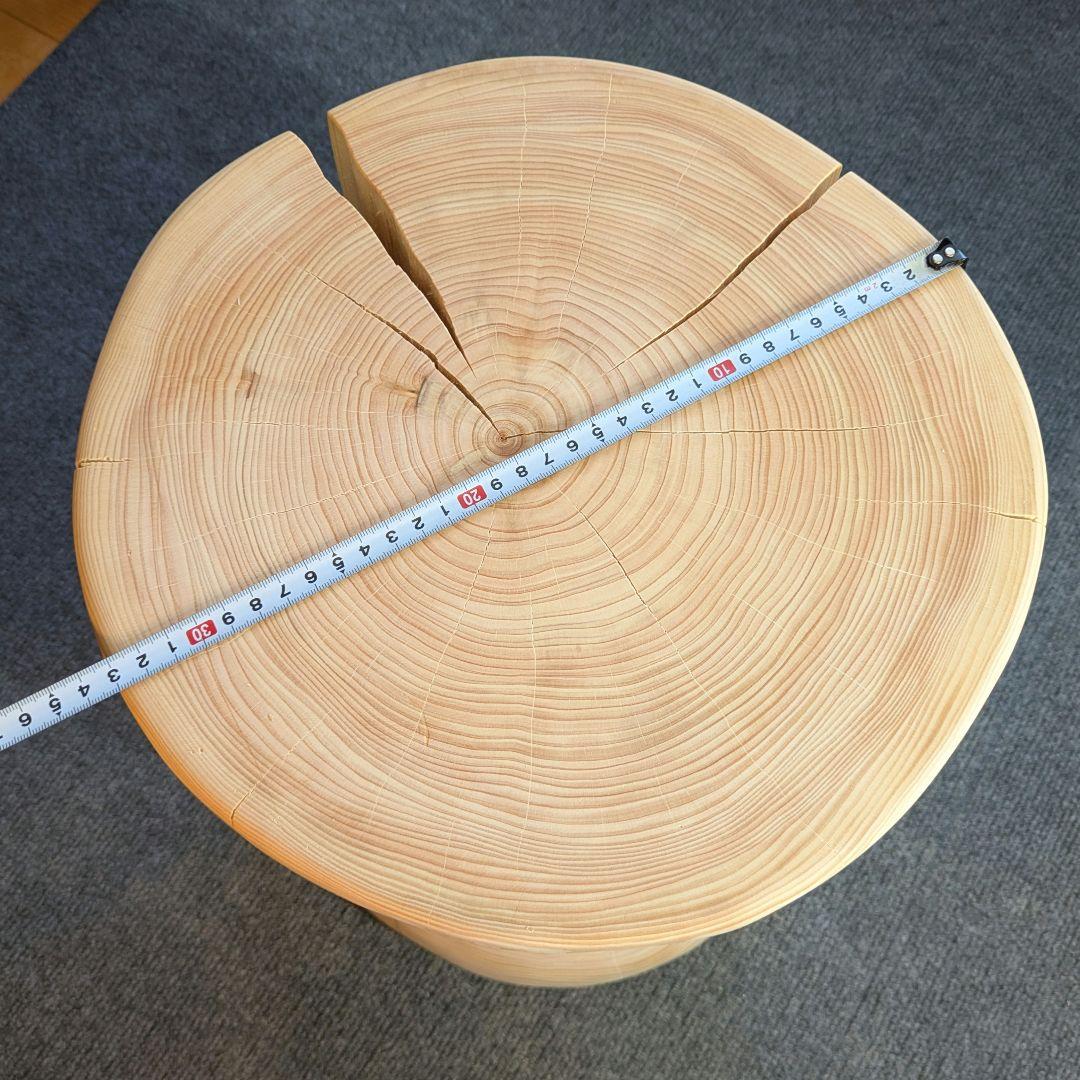 檜　切り株　丸太　椅子　スツール　 テーブル　高さ約41㎝