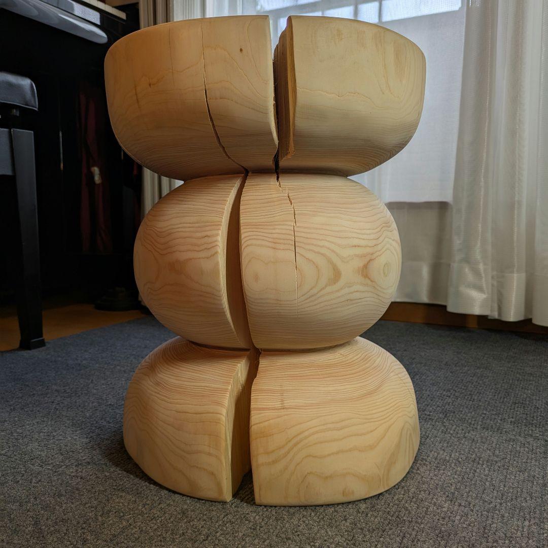 檜　切り株　丸太　椅子　スツール　 テーブル　高さ約41㎝