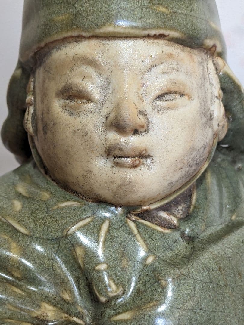 ♦！大珍品 ？三田 青磁 雅樂舞像 磁器人形 朝鮮コレクション骨董品アンティーク