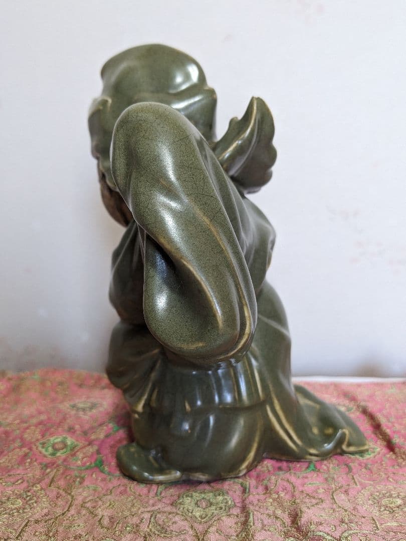 ♦！大珍品 ？三田 青磁 雅樂舞像 磁器人形 朝鮮コレクション骨董品アンティーク