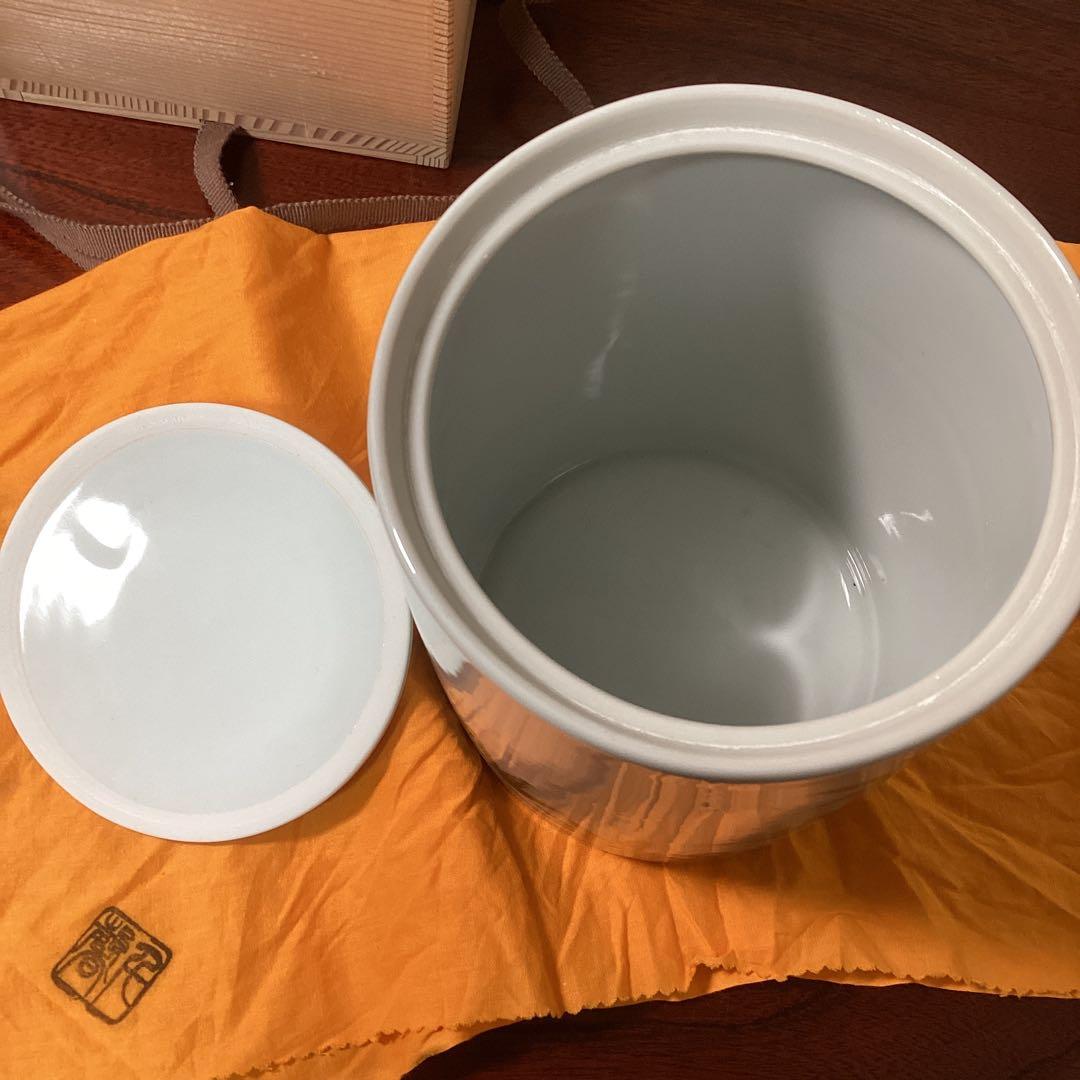 水指 正村千馨作 染付水指岩竹文 共箱 茶道具 - メルカリ