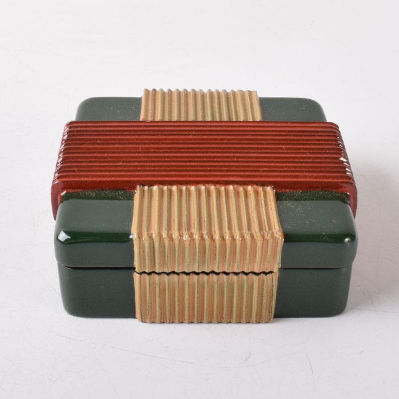 茶道具　輪島塗　喜三誠志作　糸巻香合　共箱　V　7567