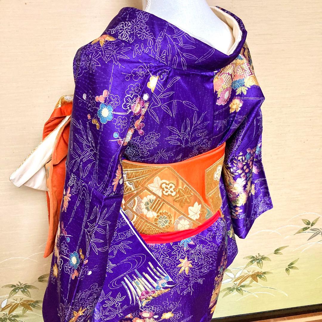 竜宮舞をんな 帯3種使用 花魁 俎板帯『紅地檜扇松葉菱添菊紋帯