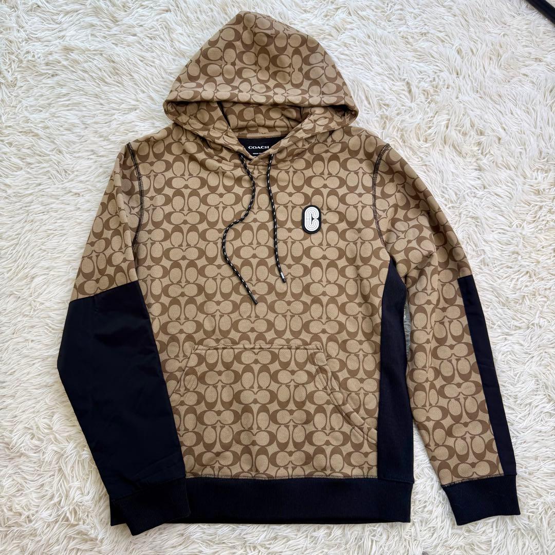 【未使用級】 COACH コーチ シグネチャー柄 パーカー フーディ