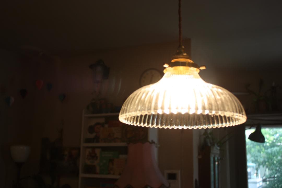 アンティーク ガラス 真鍮 昭和 レトロ E17 店舗什器