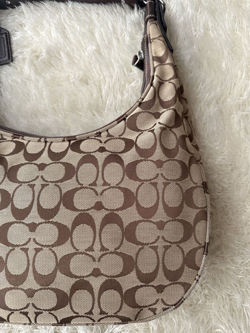 美品 COACH シグネチャー ホーボー ワンショルダー ショルダーバッグ