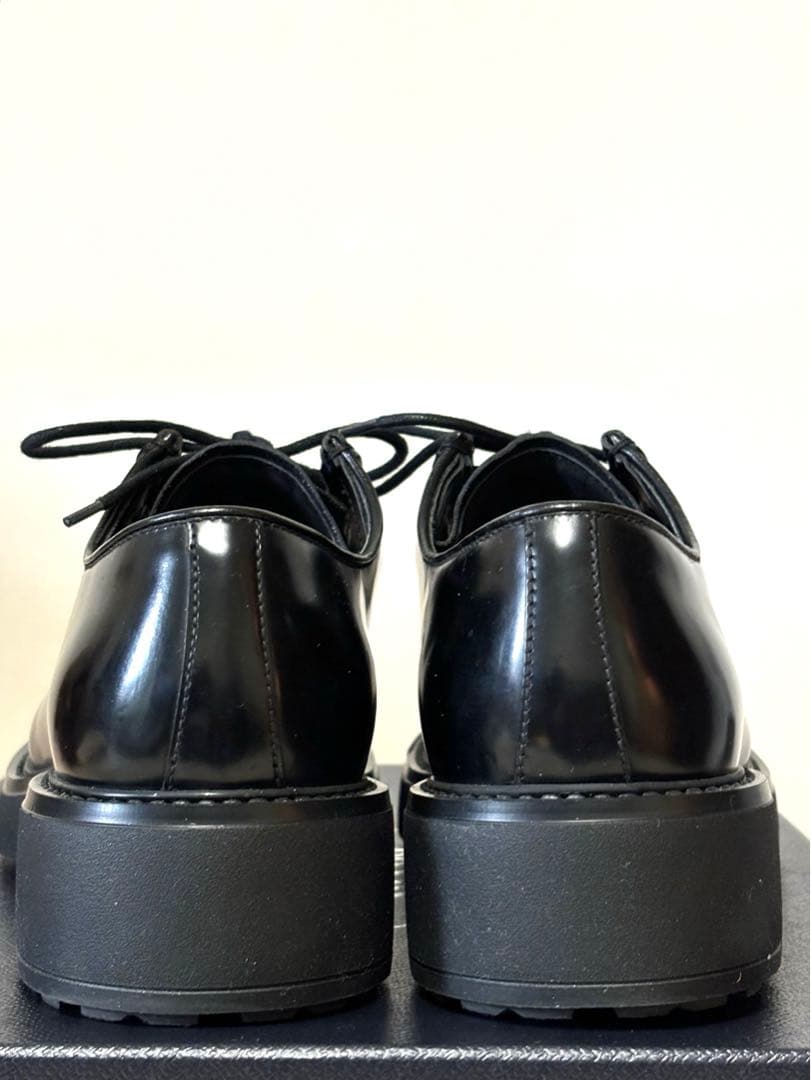 PRADA ダイアパソン レザー 23AW 黒 革靴 26cm