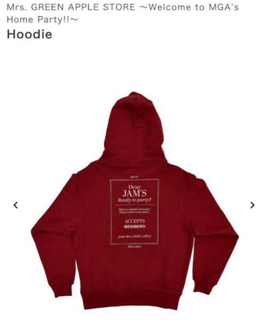 ポップアップストア ミセスグリーンアップル パーカー Lサイズ Mrs