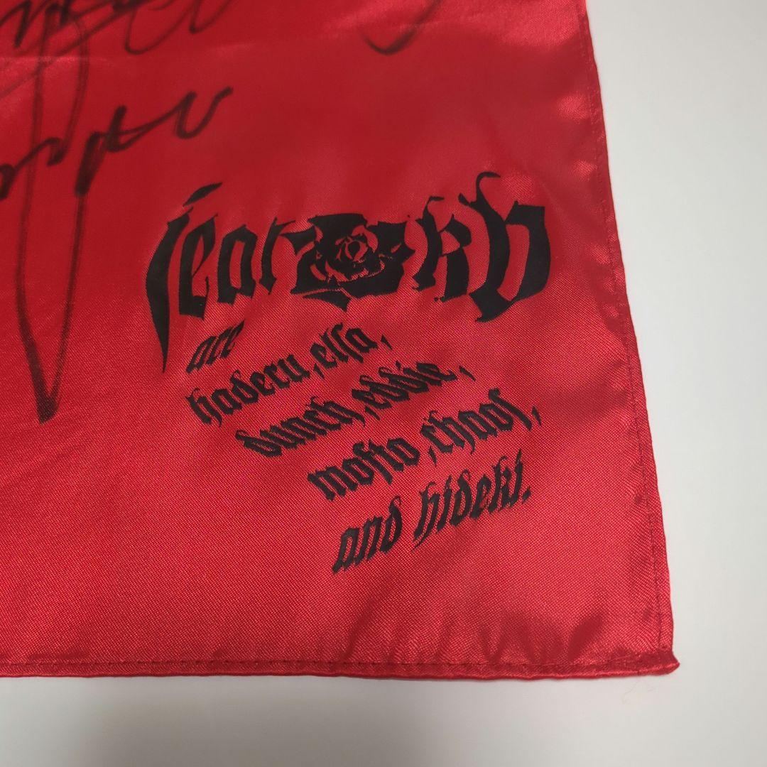 レア】jealkb 赤いハンカチーフ サイン入り/ロンブー淳,ジュアル