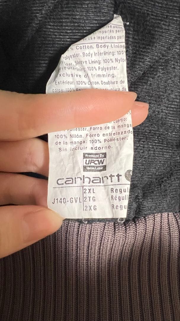 Carhartt ダックパーカー ジャケット グレー オーバーサイズ カーハート