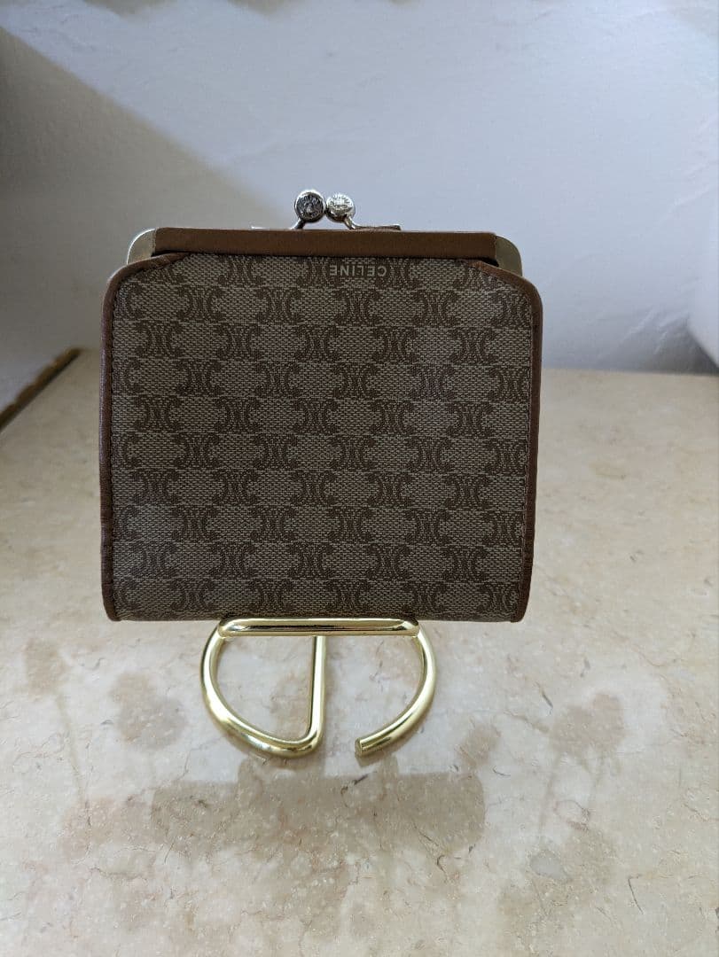 CELINE オールド 三つ折り財布 コンパクトウォレット ミニ財布 マカダム柄