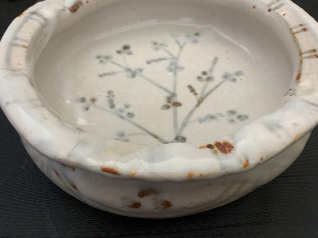 加藤清春作　鉢　志野焼　共箱