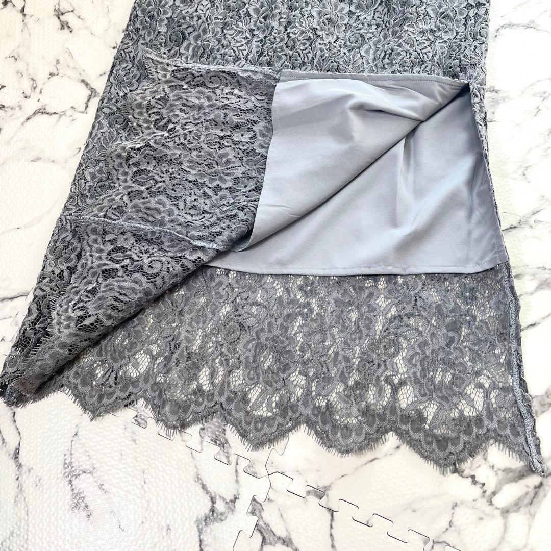 LEJA パール付きケープ風リボンパフスリーブボレロ刺繍レースキャミワンピ