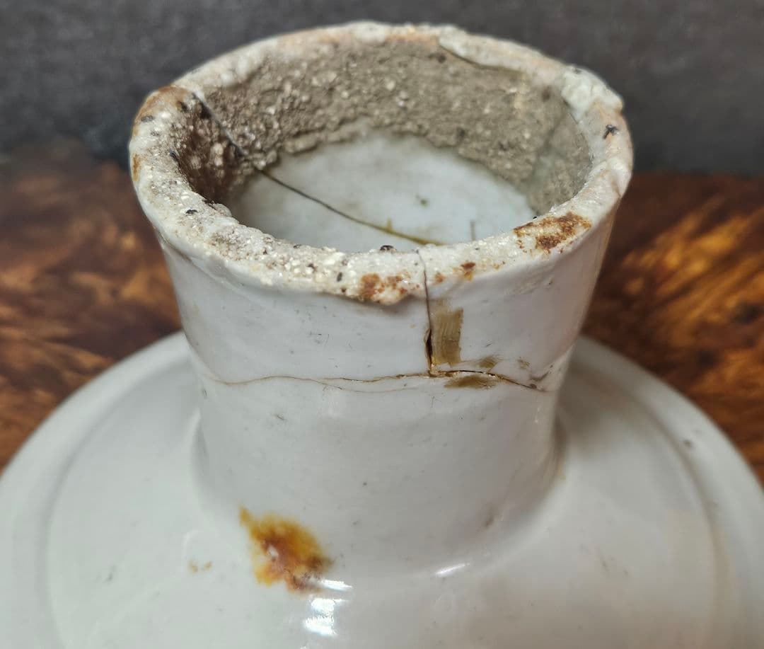 李氏朝鮮時代　李朝白磁　高台皿　台皿　祭器　高坏　李朝白磁皿　李朝堅手　李朝工芸