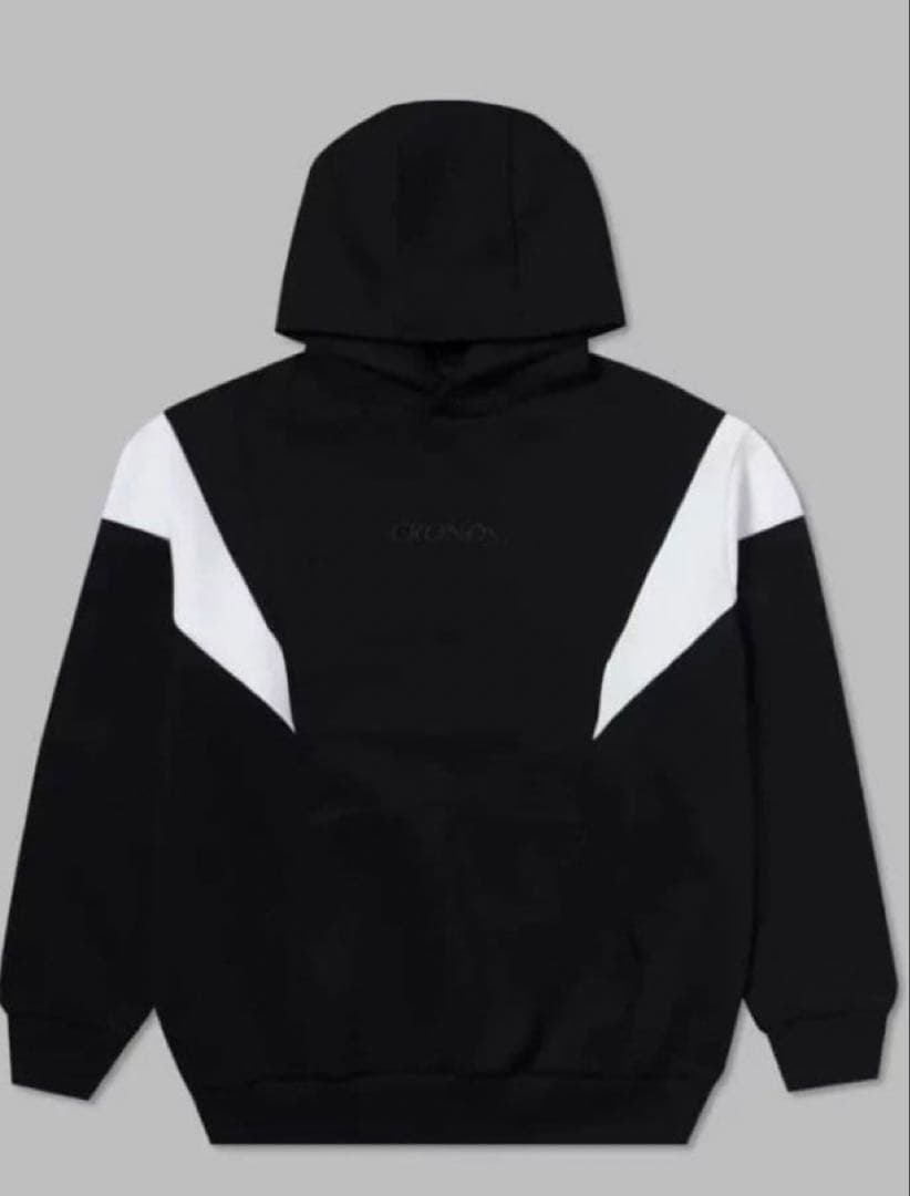 美品★完売品【CRONOS クロノス】 パーカーフーディ ブラックxホワイト