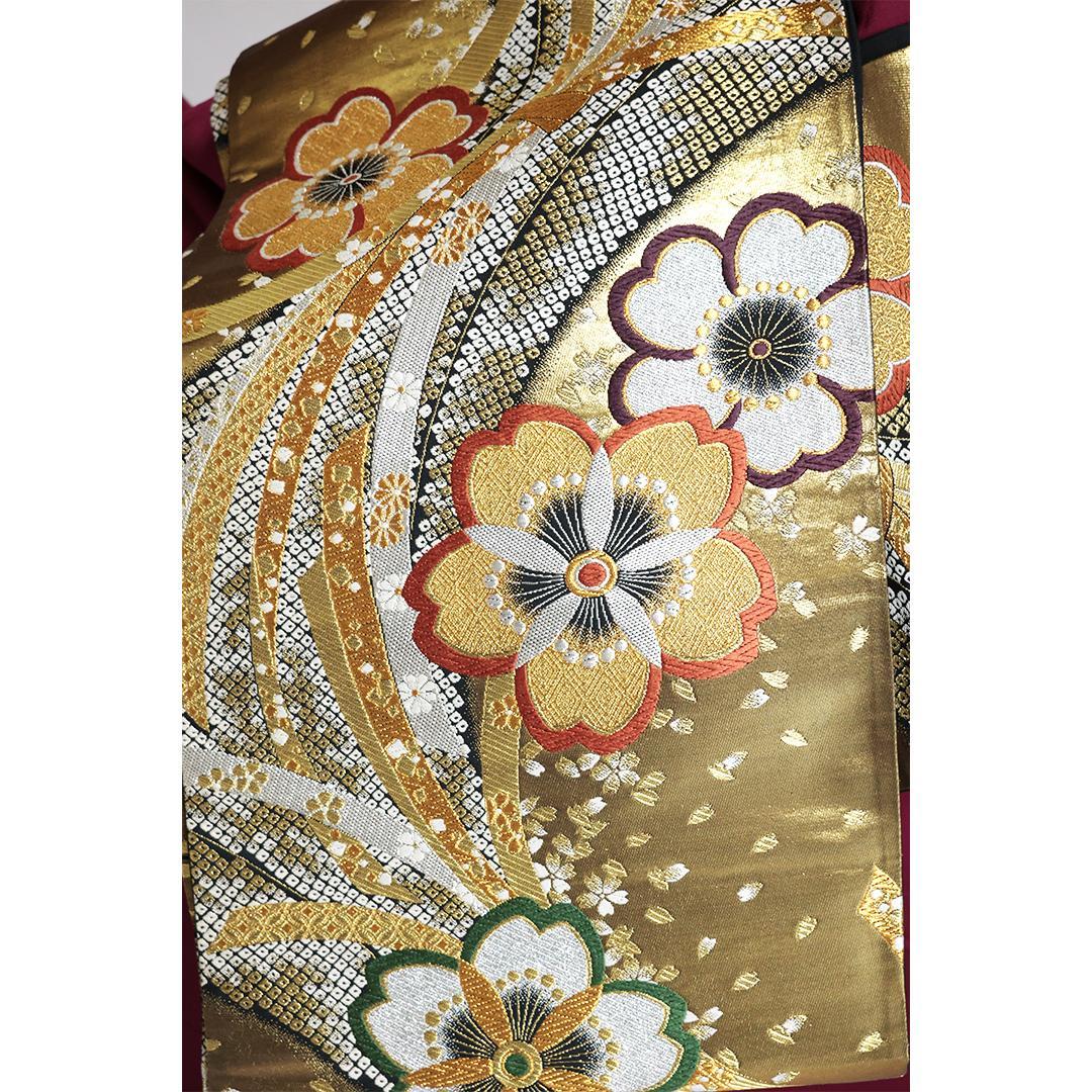 ヴィンテージ振袖□単品単体□161cm□成人式前撮り□帯オマケ品