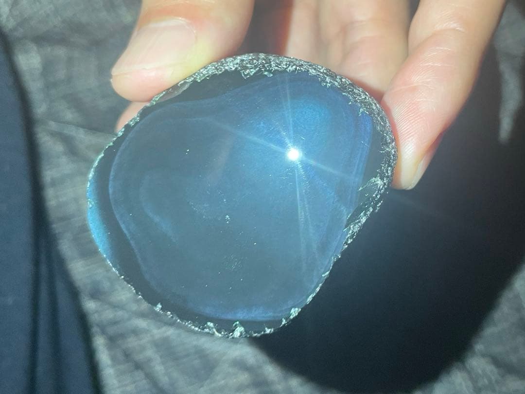 研磨品 十勝石玲瓏 プルー、グリーンオーロラ レインボー