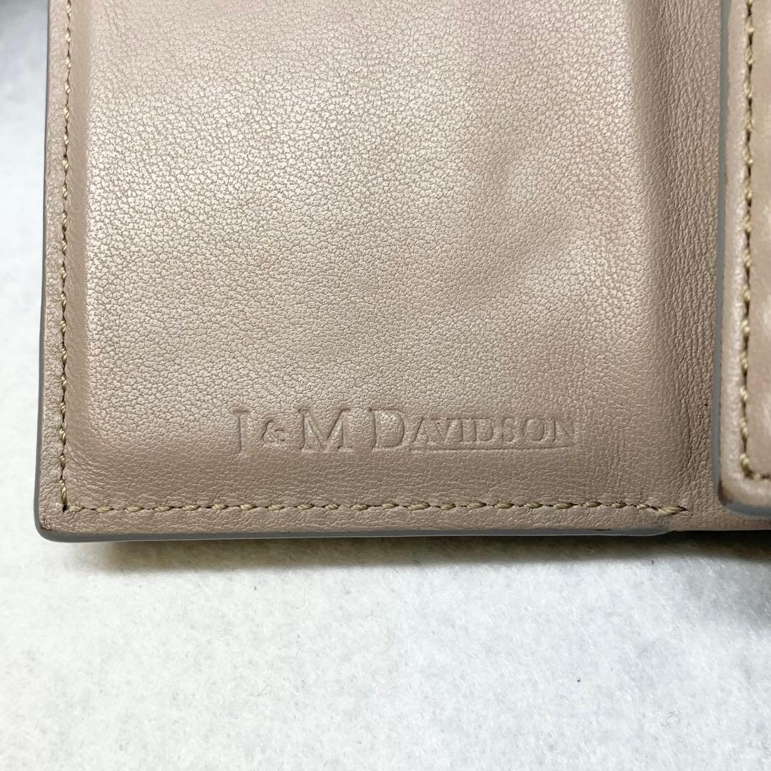 希少 J&M DAVIDSON 三つ折り財布 スタッズ レザー グレージュ - メルカリ