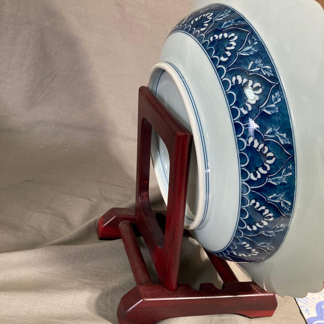 源右衛門】古伊万里の伝統 名窯 舘林源右衛門作 染錦濃唐草鳳凰文 三段