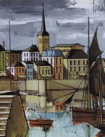 ベルナール・ビュッフェ「Les Sables d'Olonne,le port」