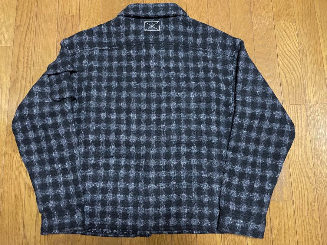 MLVINCE MILITARY CHECK JACKET 黒 Lサイズ